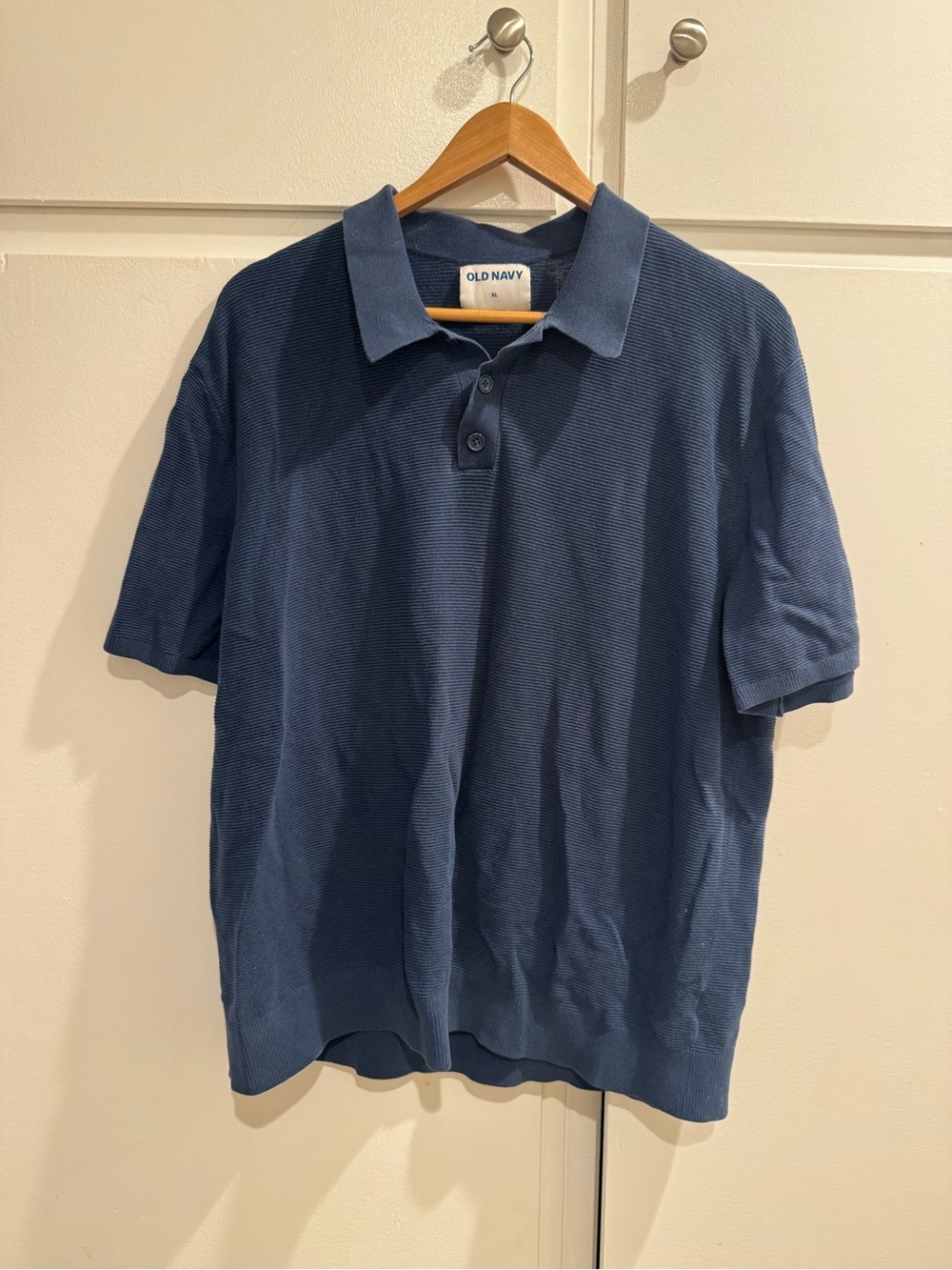 Old Navy Men's Navy Blue Knit Polo Shirt
